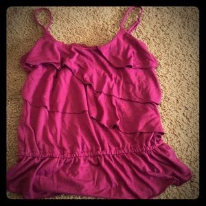 Sleeveless Cute Magenta Top